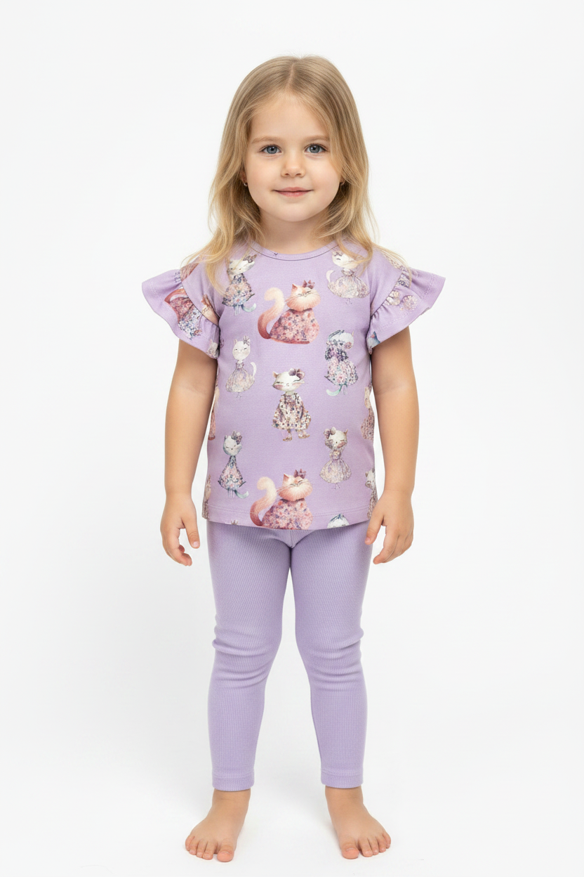 T-shirt Floral Kittens