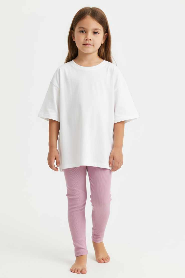 Legginsy Prążek Orchid