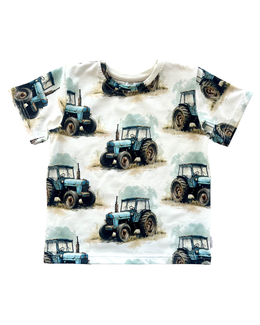 T-shirt Tractor Retro Blue