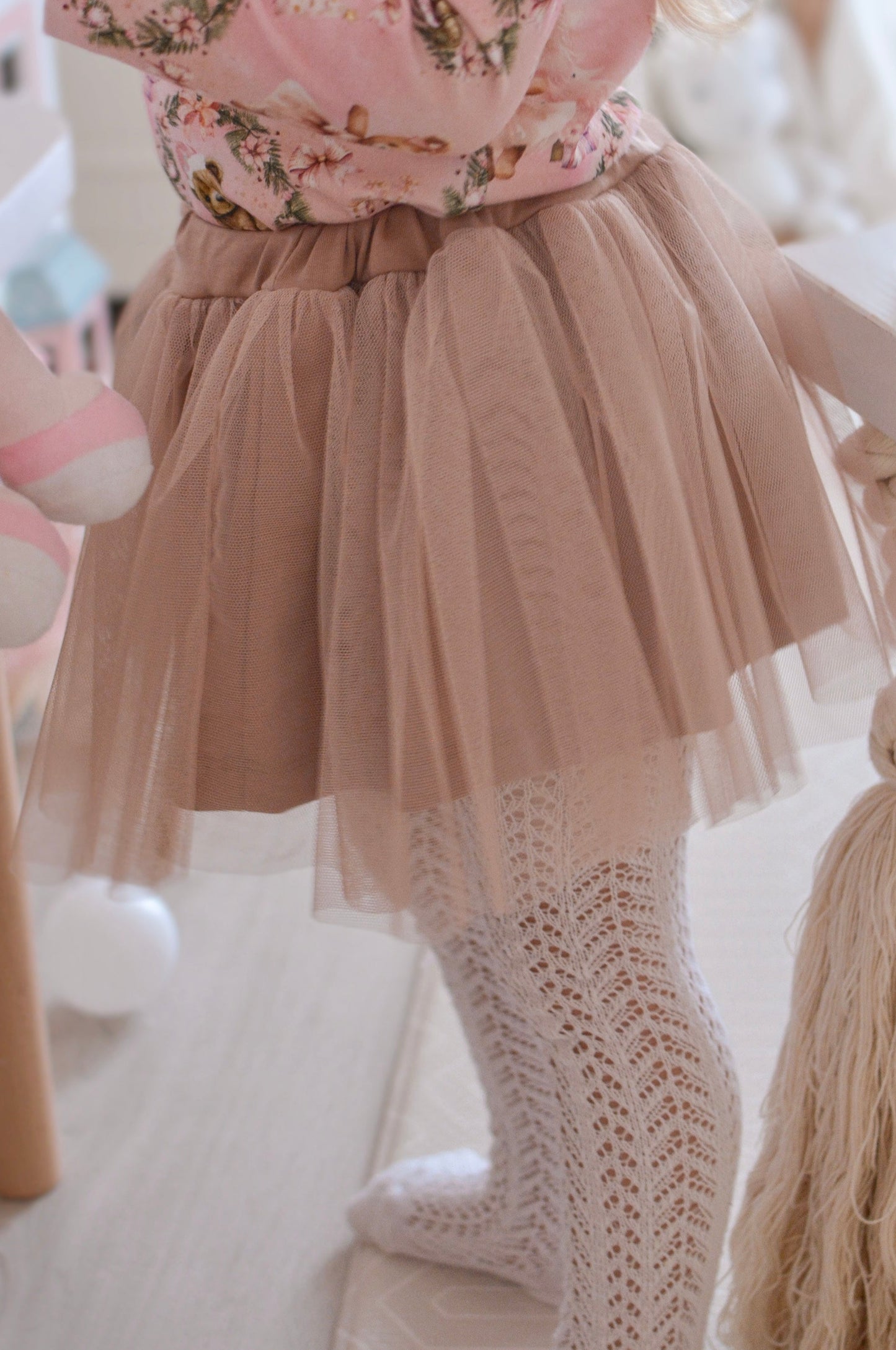 Beige tulle skirt
