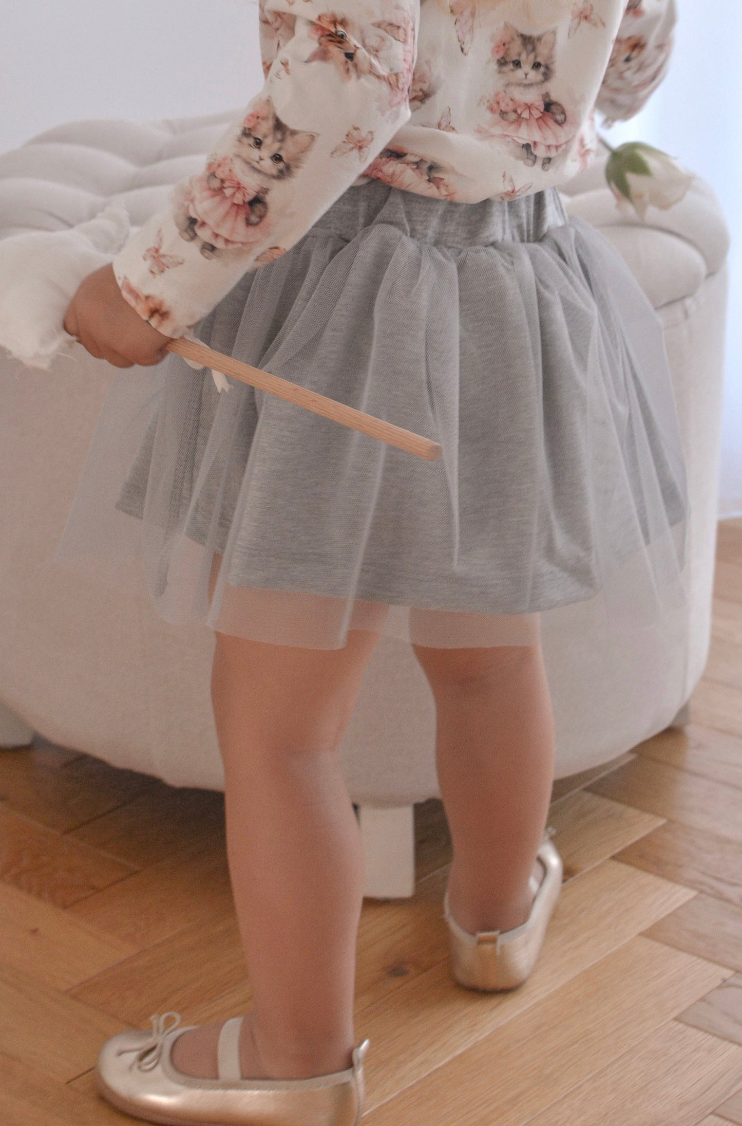 Beige tulle skirt