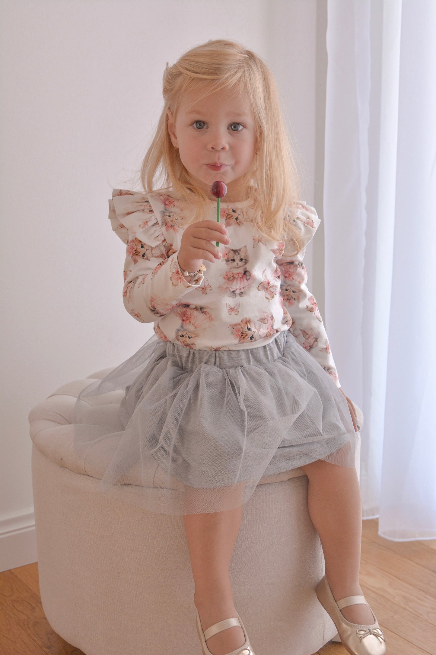 Beige tulle skirt