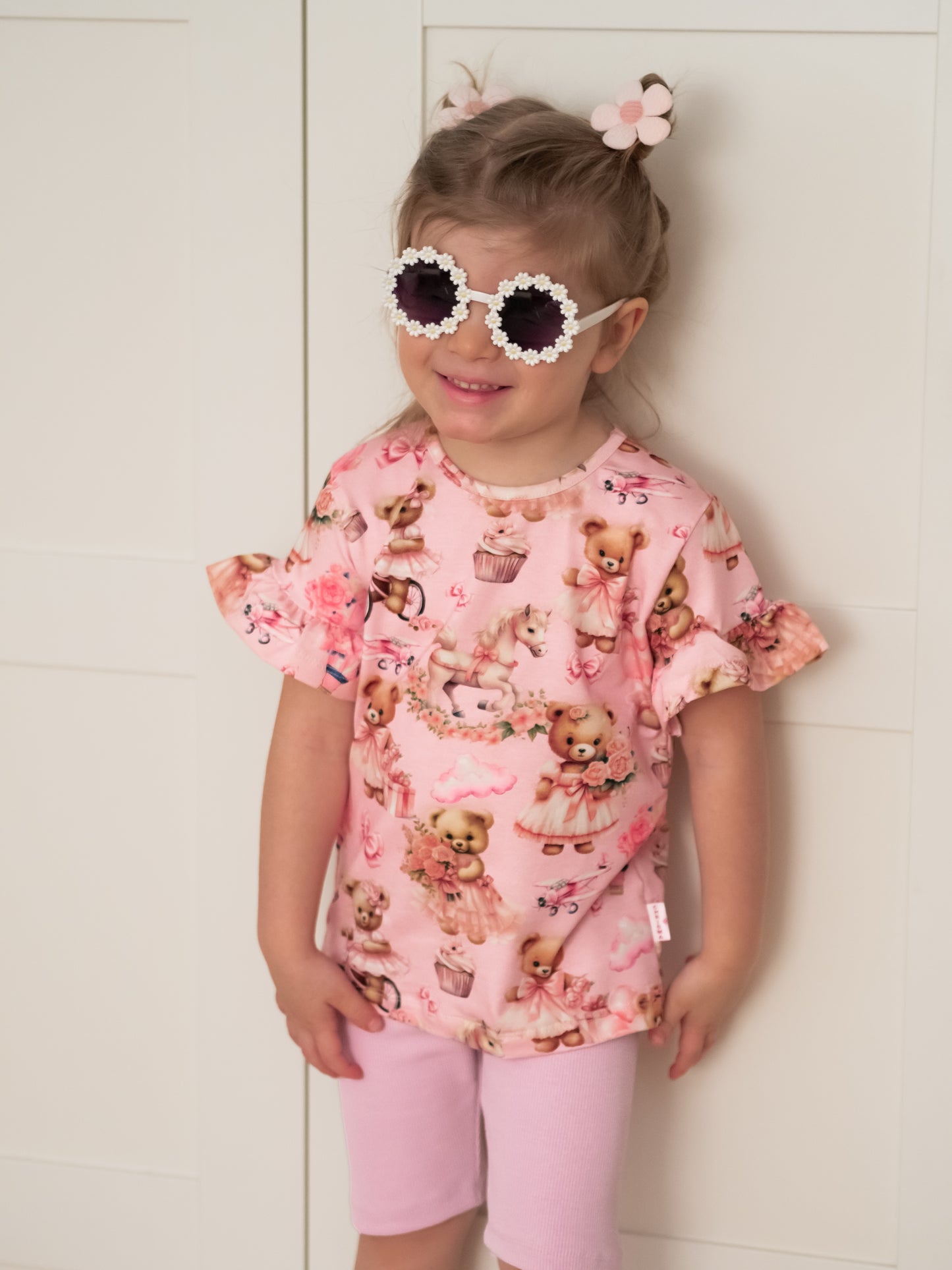 T-shirt Różowy Miś