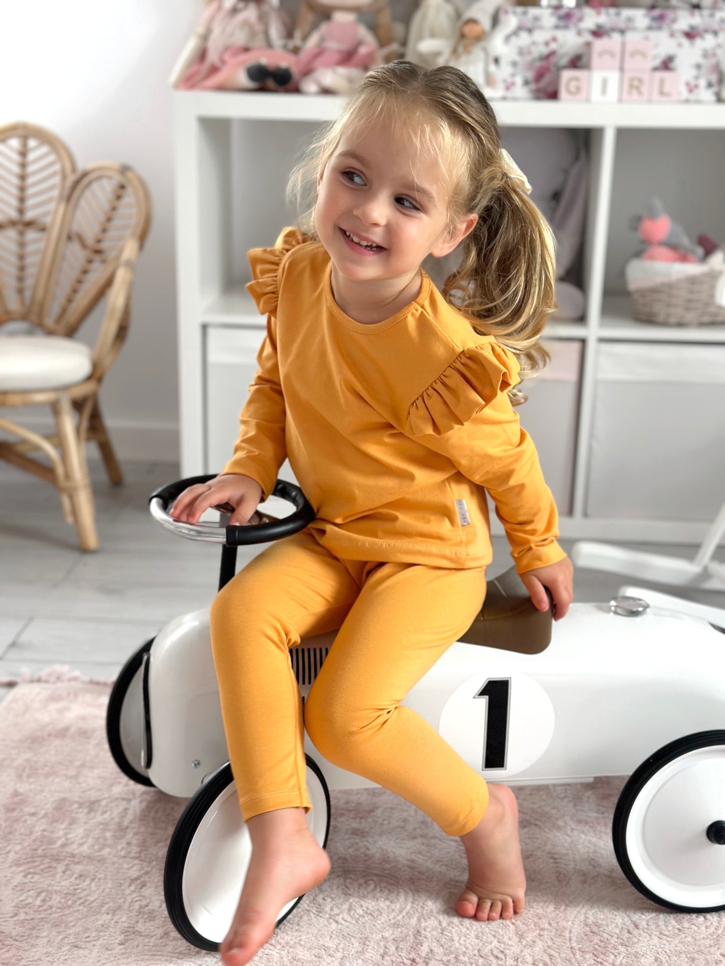 Legginsy Musztardowe