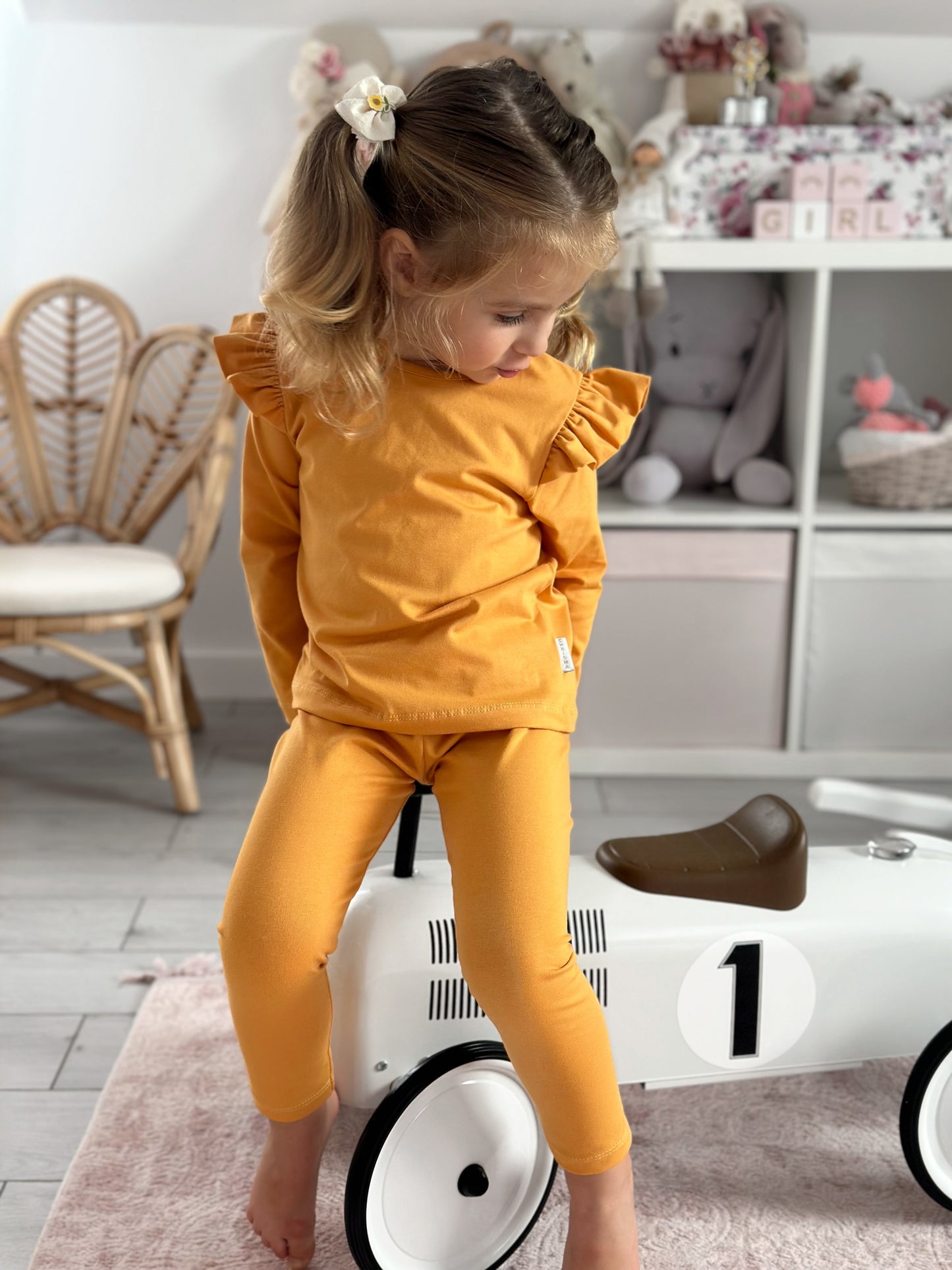 Legginsy Musztardowe