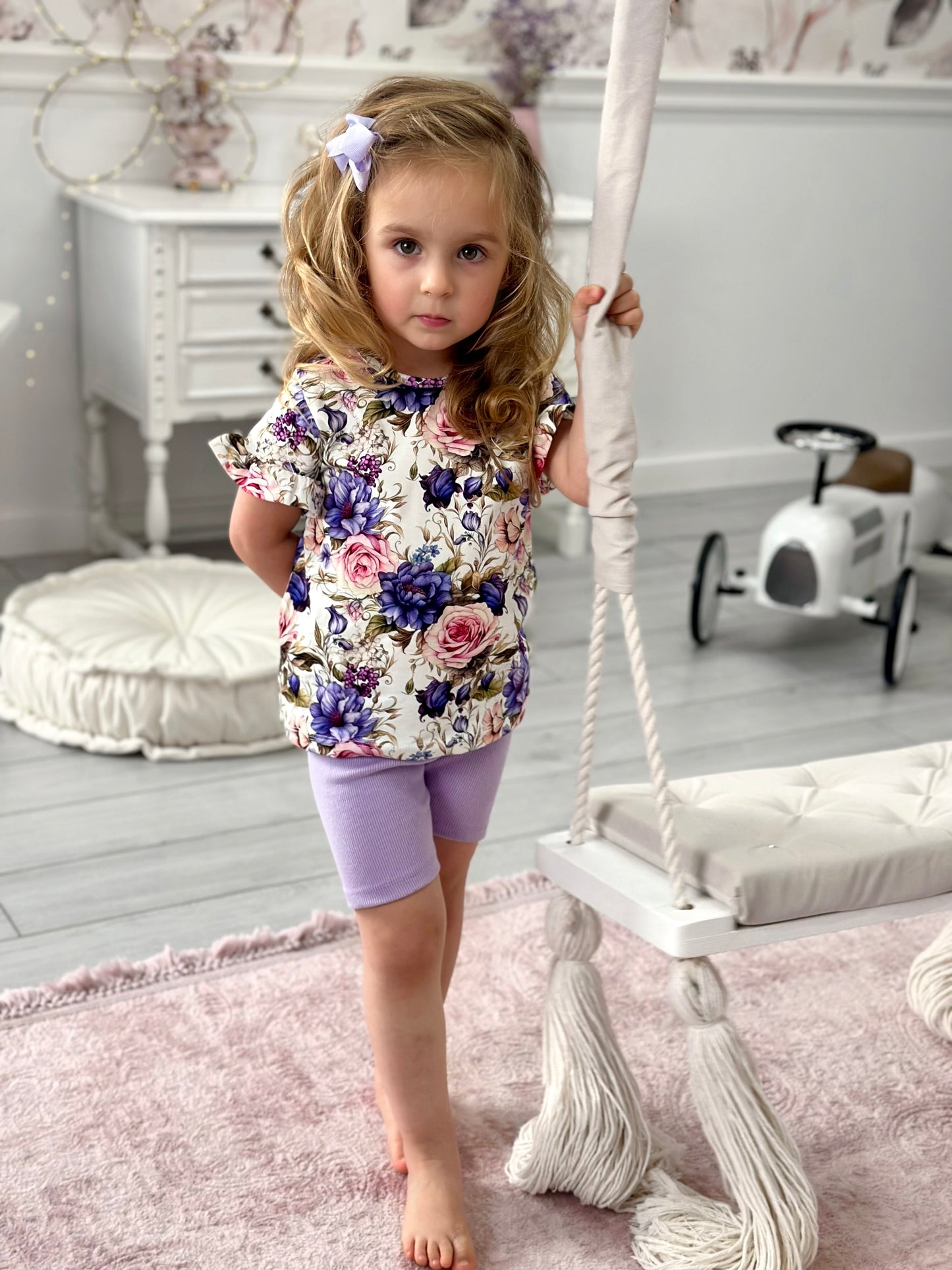 T-shirt Fioletowa Peonia