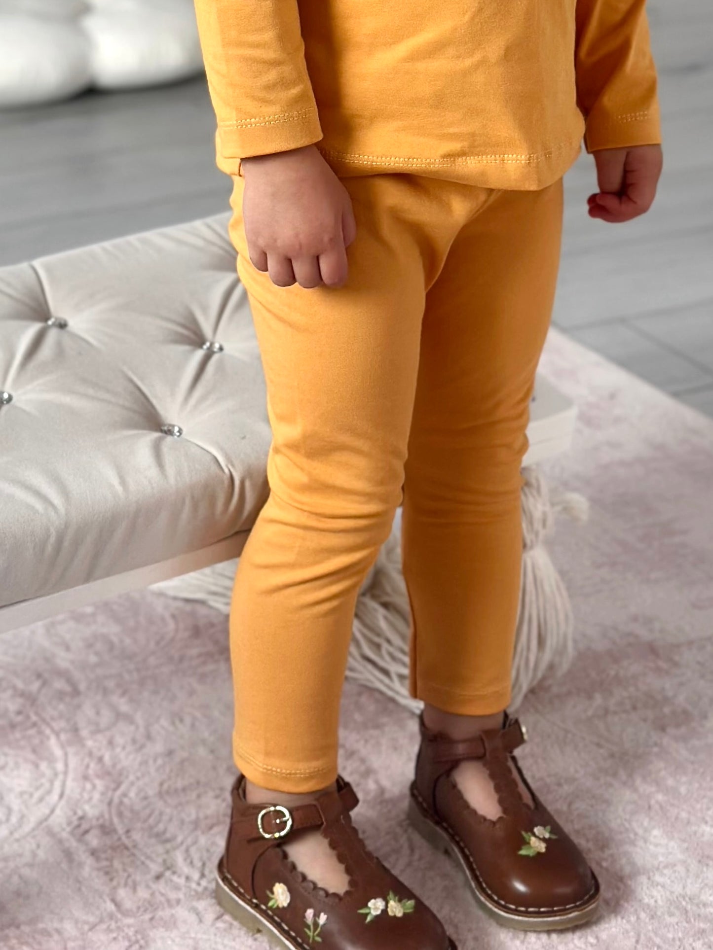 Legginsy Musztardowe