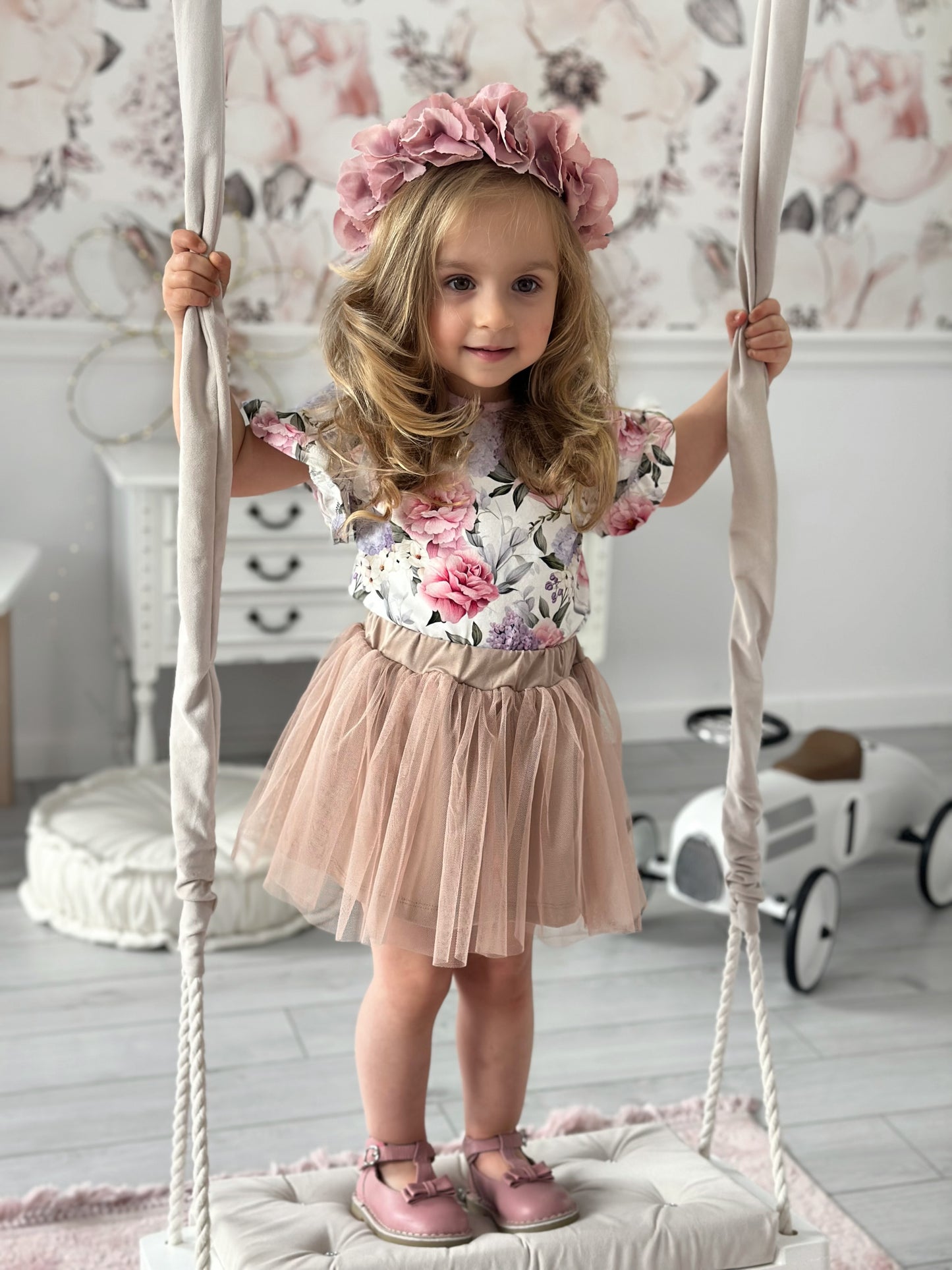 Beige tulle skirt