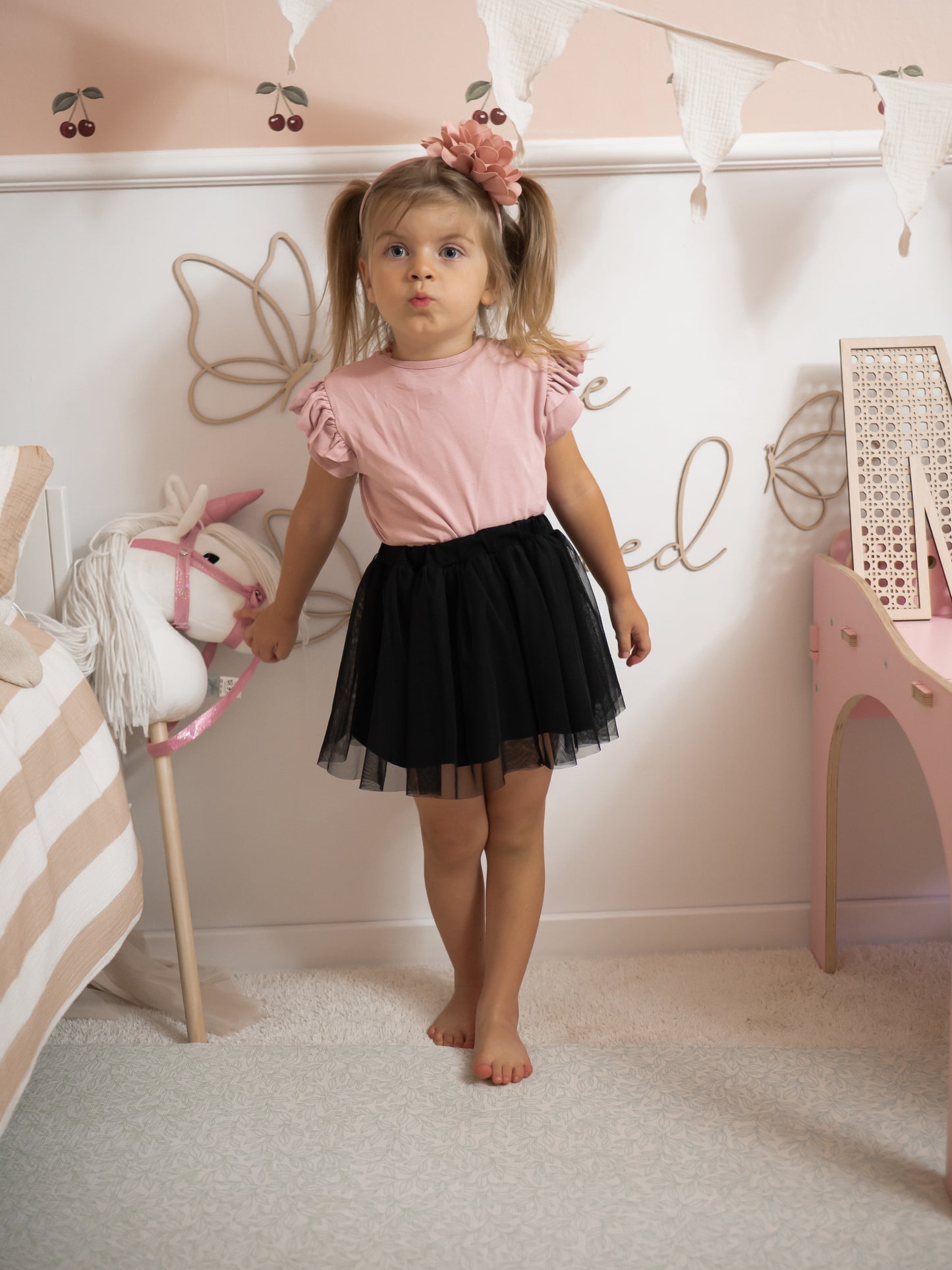 Black tulle skirt