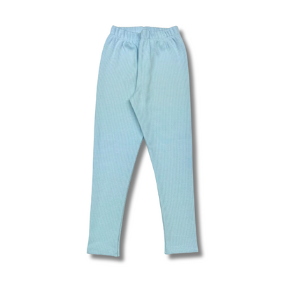 Legginsy Prążek Błękitne