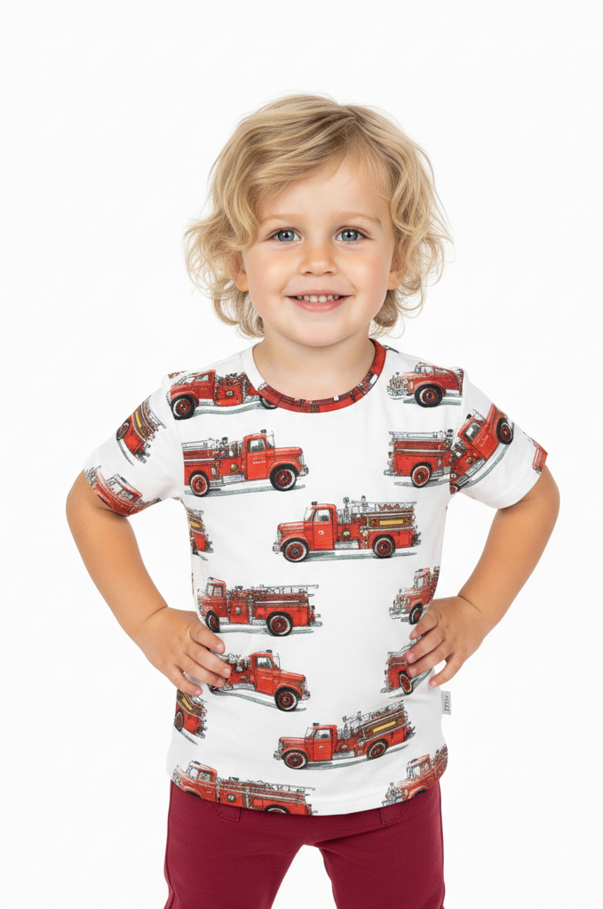 T-shirt Retro Firetruck