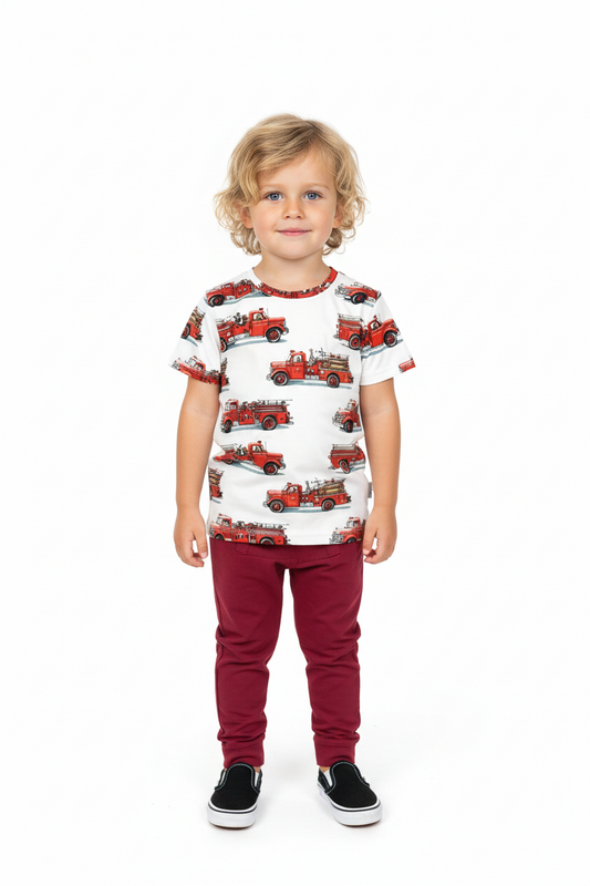 T-shirt Retro Firetruck