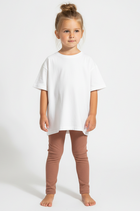 Legginsy Prążek Mokka