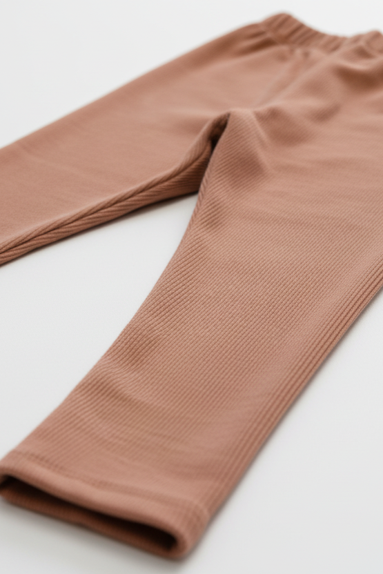 Legginsy Prążek Mokka