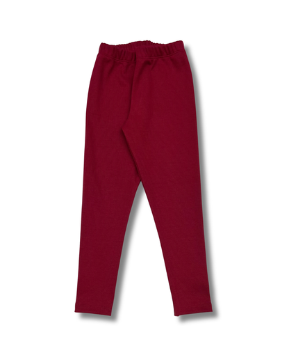 Legginsy Prążek Bordo