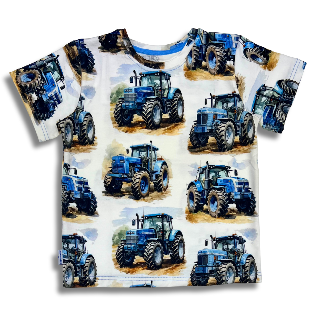 T-shirt Traktor Niebieski