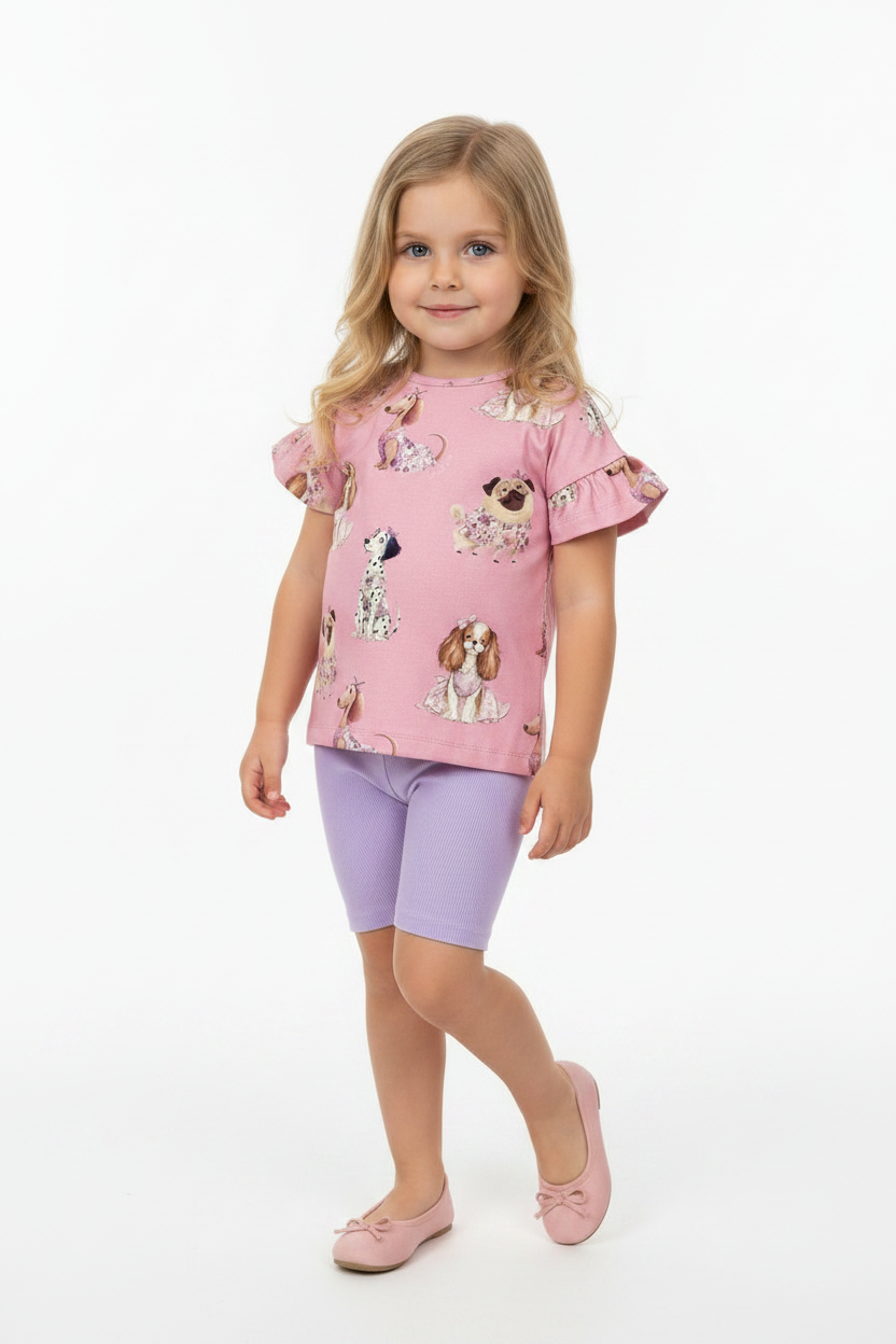 T-shirt Floral Puppies