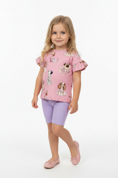 T-shirt Floral Puppies