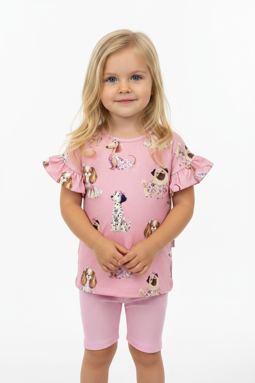 T-shirt Floral Puppies