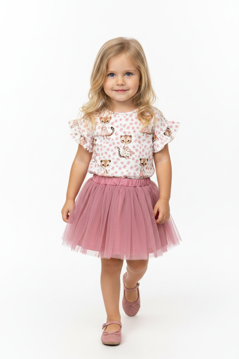 T-shirt Pink Leopard