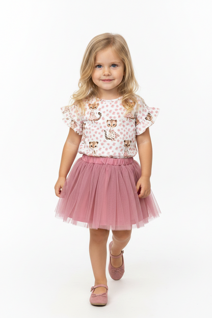 T-shirt Pink Leopard
