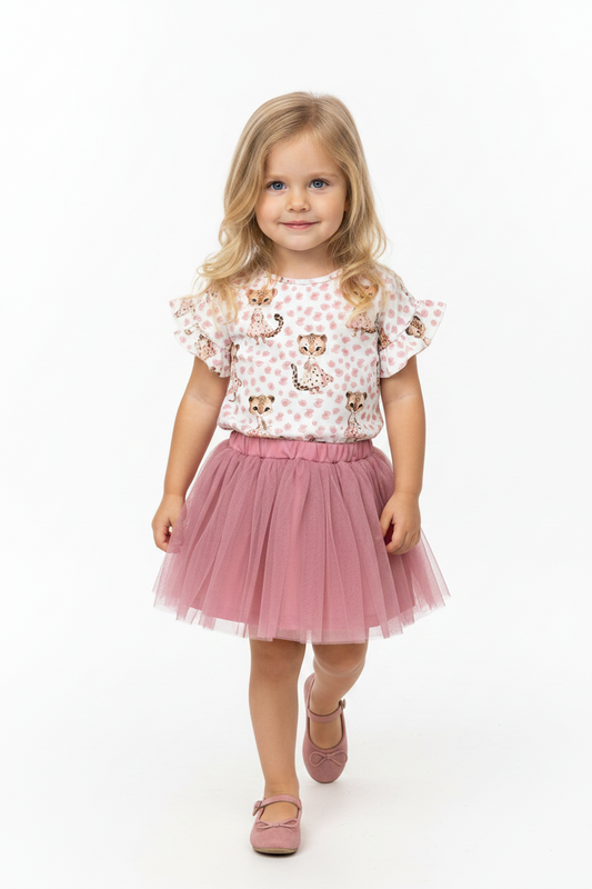 T-shirt Pink Leopard