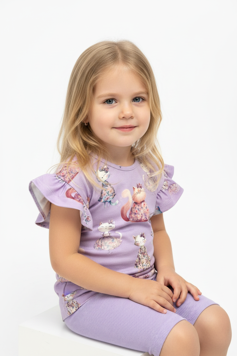 T-shirt Floral Kittens