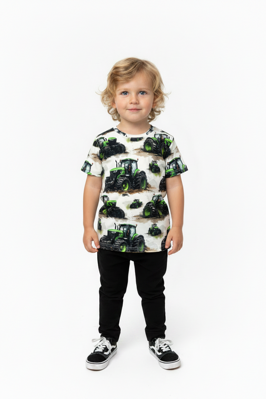 T-shirt Tractor Green John