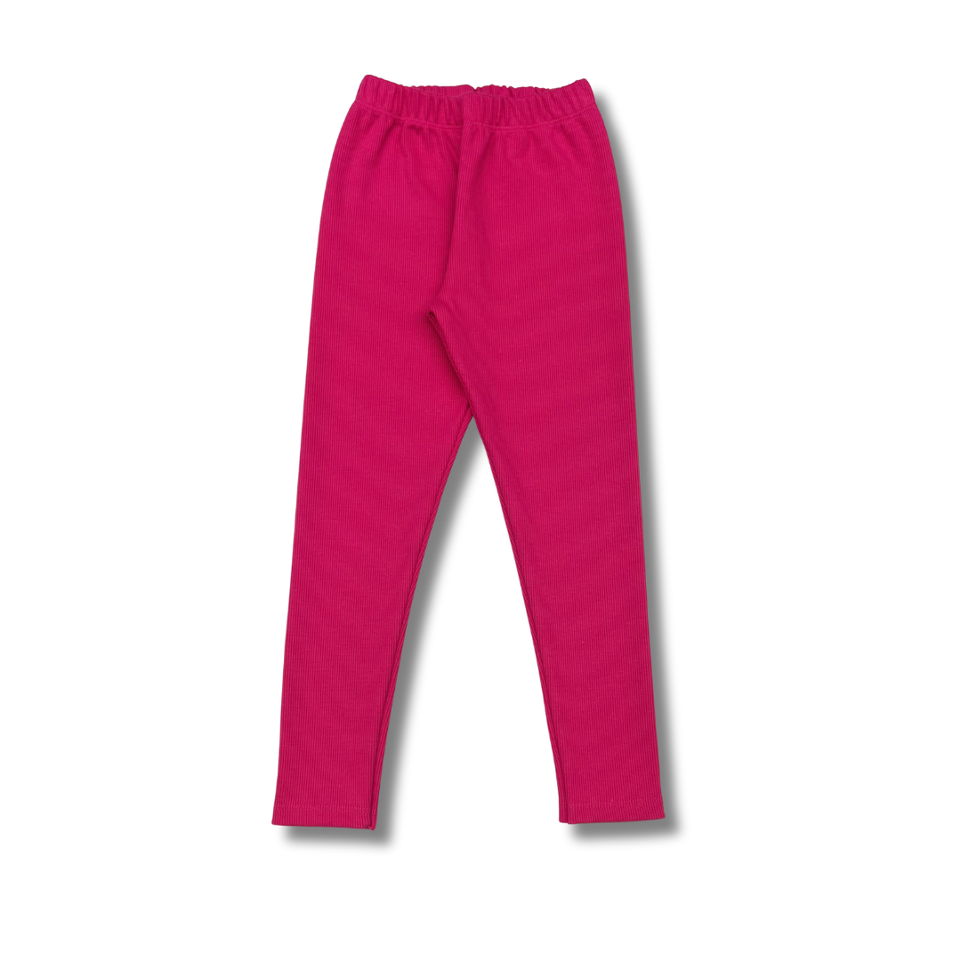 Legginsy Prążek Fuksja