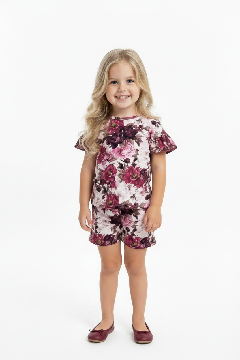 Komplet Peonie Burgund