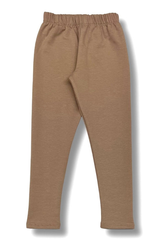 Legginsy ocieplane beżowe