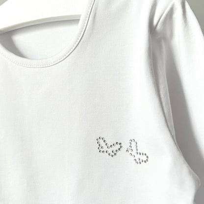 White Basic Butterfly T-shirt
