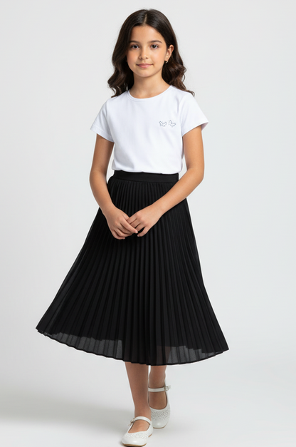 White Basic Butterfly T-shirt