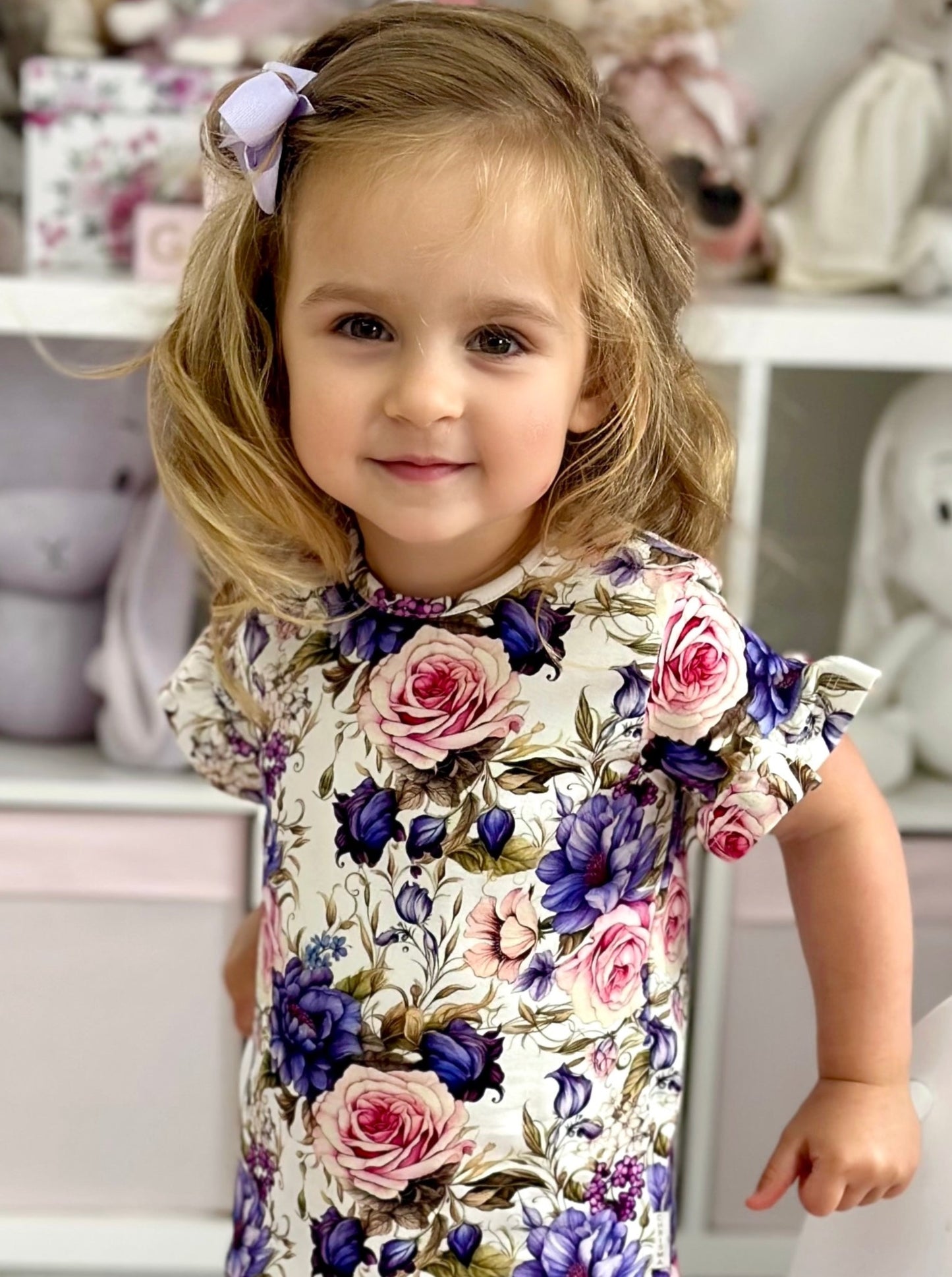 T-shirt Fioletowa Peonia