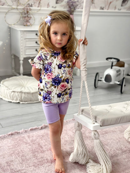 T-shirt Fioletowa Peonia