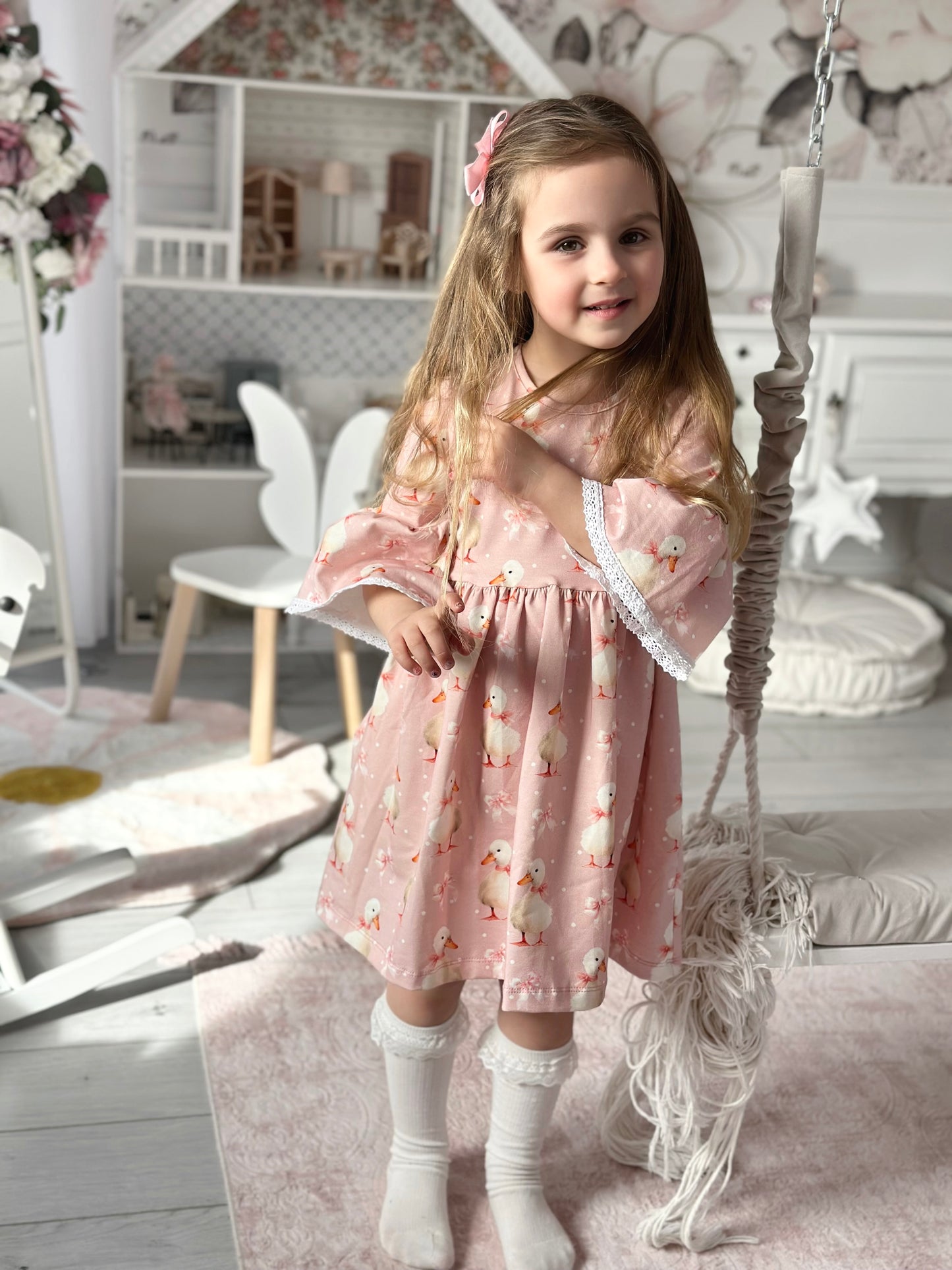 Sukienka Pink Duck Dots