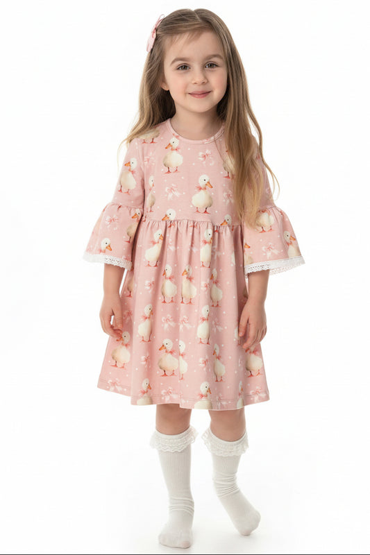 Sukienka Pink Duck Dots