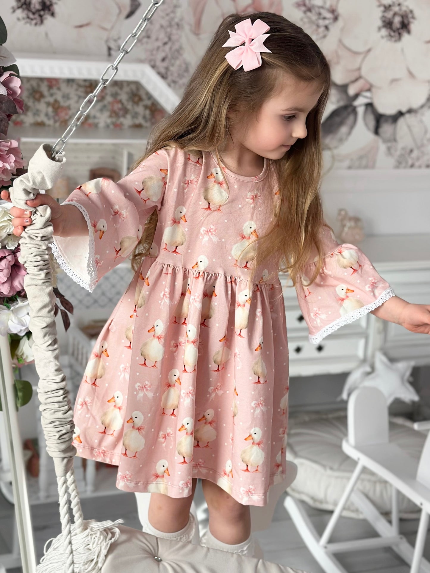 Sukienka Pink Duck Dots