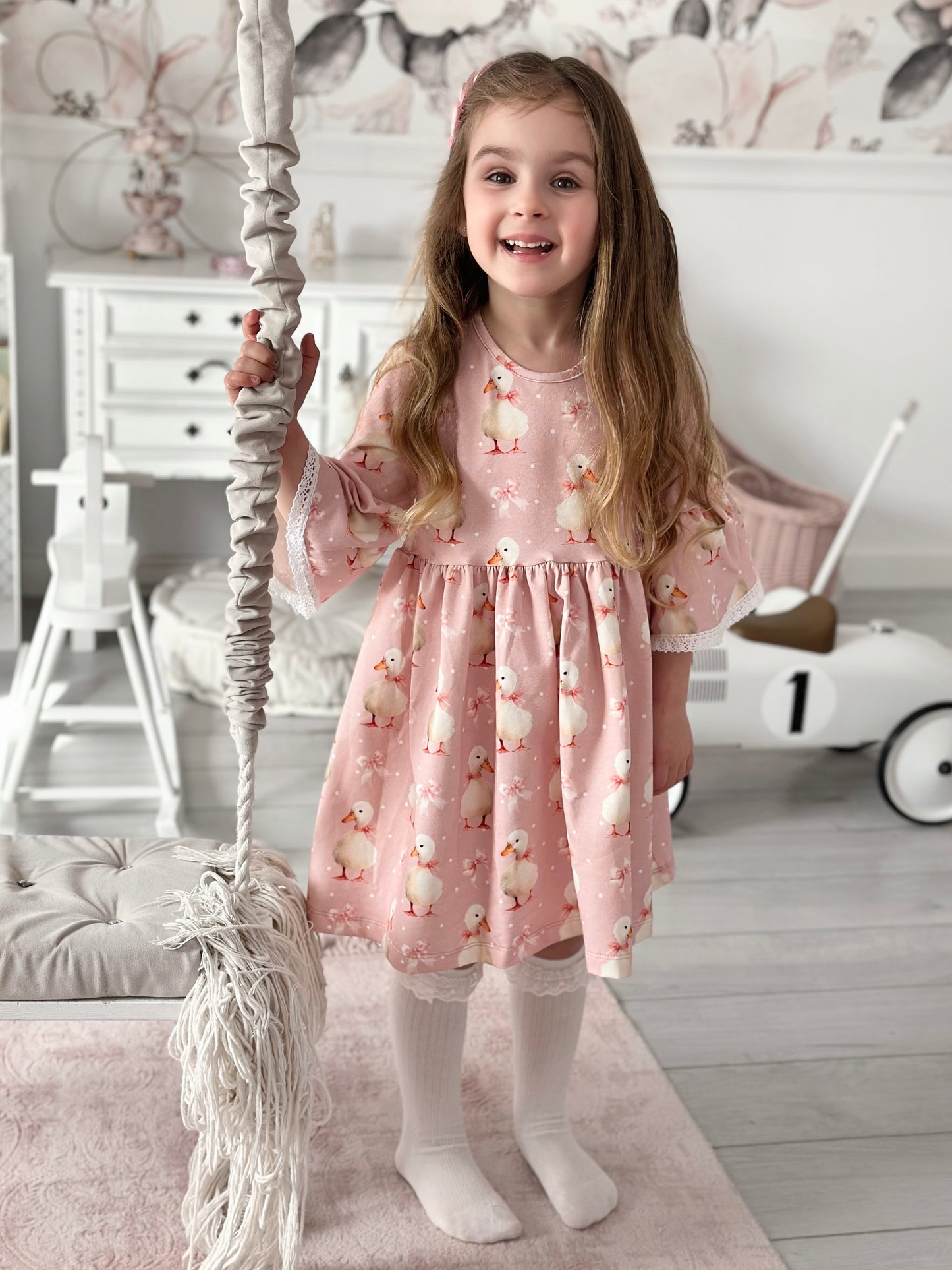 Sukienka Pink Duck Dots