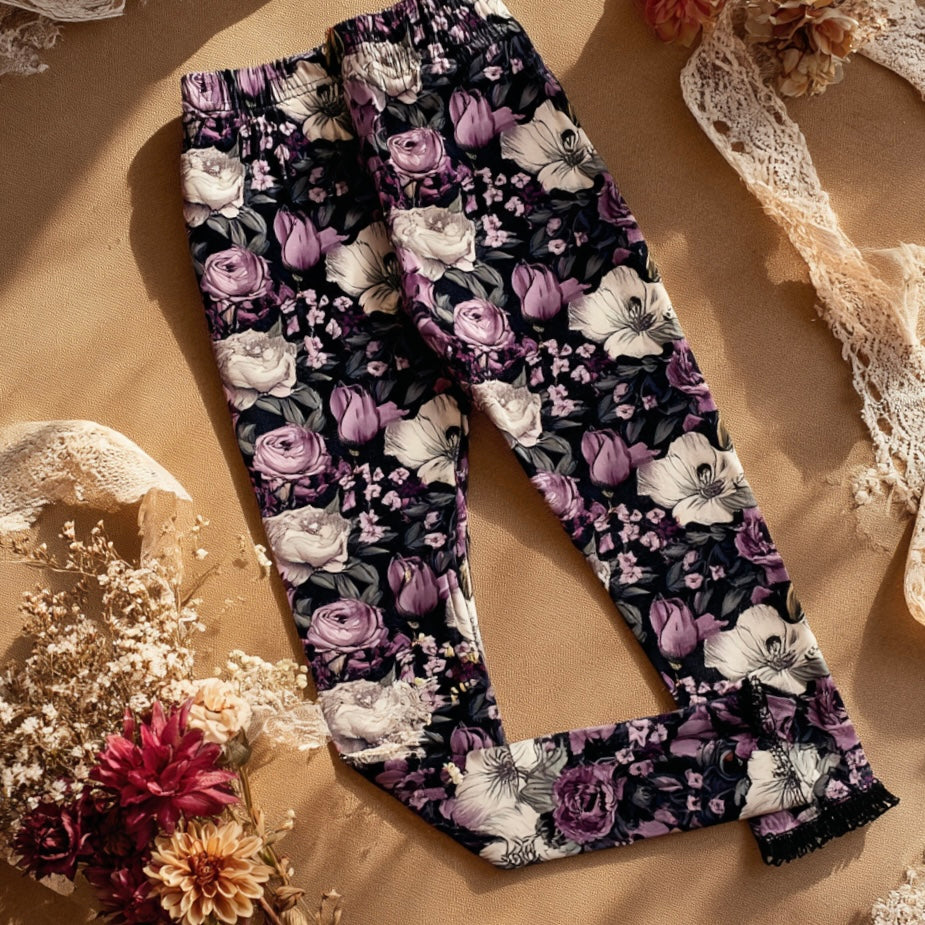 Legginsy Peonie Koronka